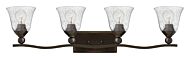 Hinkley Bolla 4-Light Bathroom Vanity Light In Olde Bronze With Clear Seedy Glass