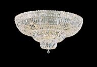 Petit Crystal Deluxe 21 Light Flush Mount in Gold by Schonbek