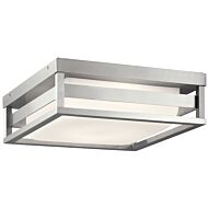 Ryler LED Outdoor Flush Mount in Brushed Aluminum by Kichler