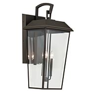 Mathus Three Light Outdoor Wall Mount in Olde Bronze by Kichler