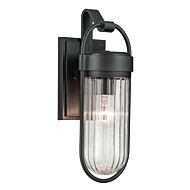 Brix One Light Outdoor Wall Mount in Textured Black by Kichler