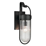 Brix One Light Outdoor Wall Mount in Textured Black by Kichler