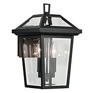 Regence Two Light Outdoor Wall Mount in Textured Black by Kichler