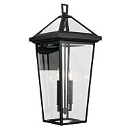 Regence Two Light Outdoor Wall Mount in Textured Black by Kichler