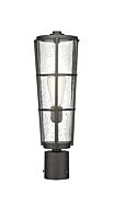 Z-Lite Helix 1-Light Outdoor Post Mount Fixture Light In Black