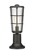 Z-Lite Helix 1-Light Outdoor Pier Mounted Fixture Light In Black