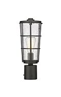 Z-Lite Helix 1-Light Outdoor Post Mount Fixture Light In Black