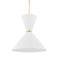 Enid 2-Light Pendant in Aged Brass