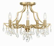 Cedar Five Light Semi Flush Mount in Vibrant Gold by Crystorama