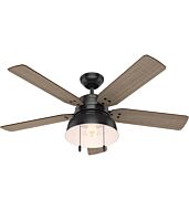 Hunter Mill Valley 52 Inch Indoor/Outdoor Ceiling Fan in Matte Black