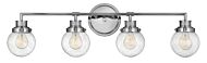 Hinkley Poppy 4-Light Bathroom Vanity Light In Chrome