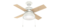 Hunter LOKI 2 Light 36 Inch Indoor Ceiling Fan in Fresh White