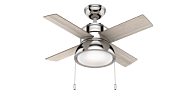 Hunter LOKI 2 Light 36 Inch Indoor Ceiling Fan in Polished Nickel