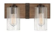 Hinkley Sawyer 2-Light Bathroom Vanity Light In Sequoia