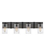 Hinkley Sawyer 4-Light Bathroom Vanity Light In Aged Zinc