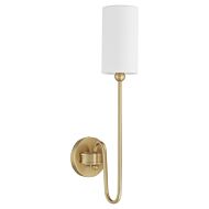 Charlotte One Light Wall Mount in Aged Brass by Quorum International