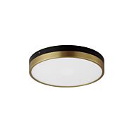 Dapper LED Flush Mount in Black   Antique Brass by Maxim