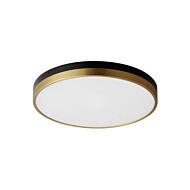 Dapper LED Flush Mount in Black   Antique Brass by Maxim