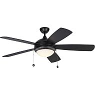 Monte Carlo Discus Ornate 52 Inch Ceiling Fan in Matte Black