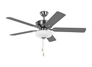 Linden 2-Light 52" Ceiling Fan in Brushed Steel