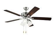 Linden 52" LED Ceiling Fan in Brushed Steel