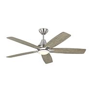 Lowden 1-Light 52" Ceiling Fan in Brushed Steel