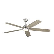 Lowden 1-Light 60" Ceiling Fan in Brushed Steel