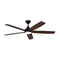 Lowden 1-Light 60" Ceiling Fan in Midnight Black