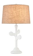 Charny 1-Light Table Lamp in White Gesso