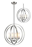 Z-Lite Ashling 4-Light Pendant Light In Brushed Nickel