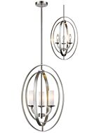 Z-Lite Ashling 3-Light Pendant Light In Brushed Nickel