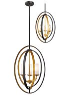 Z-Lite Ashling 3-Light Pendant Light In Bronze Gold