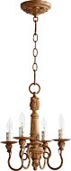 Quorum Salento 4 Light 15 Inch Transitional Chandelier in French Umber