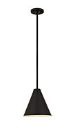 Z-Lite Eaton 1-Light Pendant Light In Matte Black