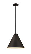 Z-Lite Eaton 1-Light Pendant Light In Matte Black