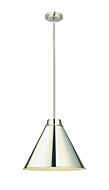 Z-Lite Eaton 1-Light Pendant Light In Polished Nickel