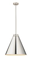 Z-Lite Eaton 1-Light Pendant Light In Polished Nickel