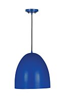 Z-Lite Z Studio Dome Pendant 1-Light Pendant Light In Blue