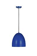 Z-Lite Z Studio Dome Pendant 1-Light Pendant Light In Blue