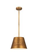 Z-Lite Maddox 1-Light Chandelier In Rubbed Brass