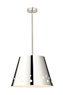 Z-Lite Katie 1-Light Chandelier In Polished Nickel