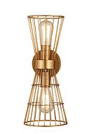 Z-Lite Alito 2-Light Wall Sconce In Rubbed Brass