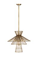 Z-Lite Alito 6-Light Chandelier In Rubbed Brass