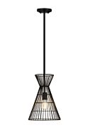 Z-Lite Alito 1-Light Mini Pendant Light In Matte Black