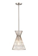 Z-Lite Alito 1-Light Mini Pendant Light In Polished Nickel