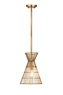 Z-Lite Alito 1-Light Mini Pendant Light In Rubbed Brass