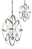 Z-Lite Aranya 3-Light Pendant Light In Chrome