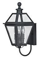 Nottingham 3-Light Outdoor Wall Mount in Textured Black