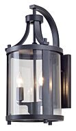 DVI Niagara Outdoor 2-Light Outdoor Wall Sconce in Hammered Black