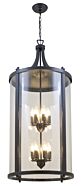 DVI Niagara Outdoor 12-Light Outdoor Pendant in Hammered Black